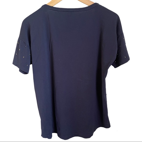 J.Crew Navy Top Short Sleeves in size M - Picture 2 of 6